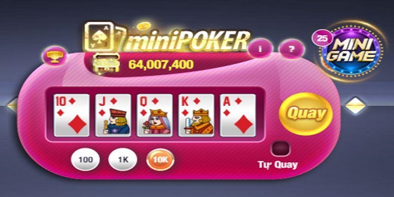 Luật chơi mini poker cực kỳ đơn giản dành cho người chơi mới