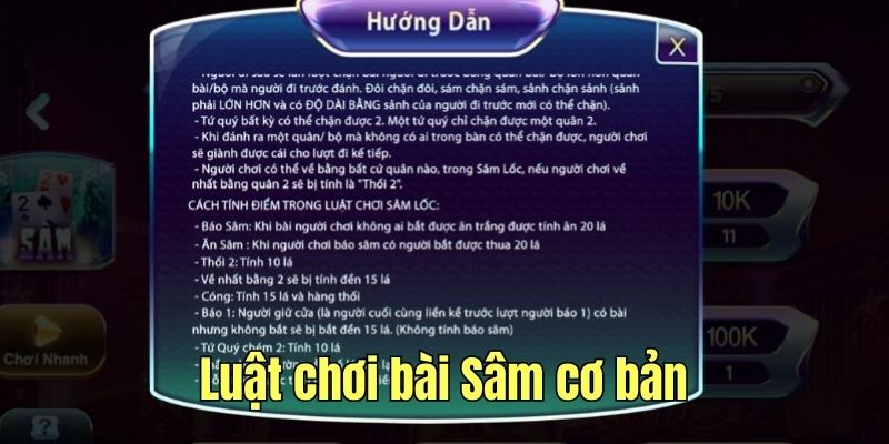 Luật chơi Sâm cơ bản cần bạn ghi nhớ kỹ